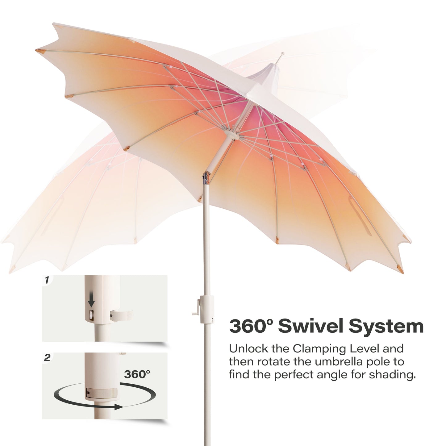 LAUSAINT HOME 9FT  Pergoda Patio Umbrella