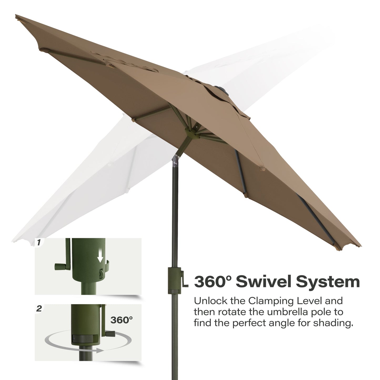 LAUSAINT HOME 9' Outdoor Patio Umbrella