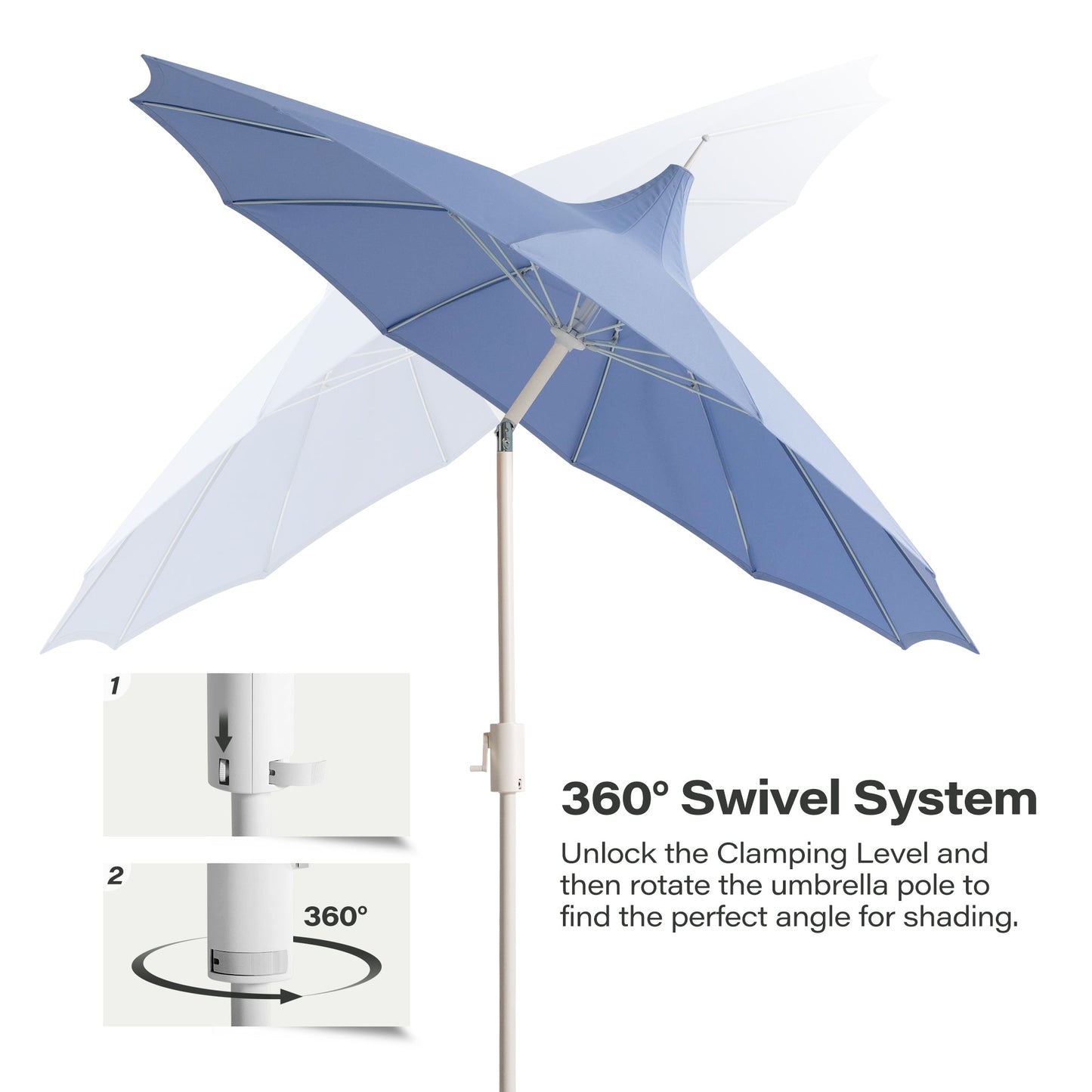 LAUSAINT HOME 9FT Patio Offset Umbrella