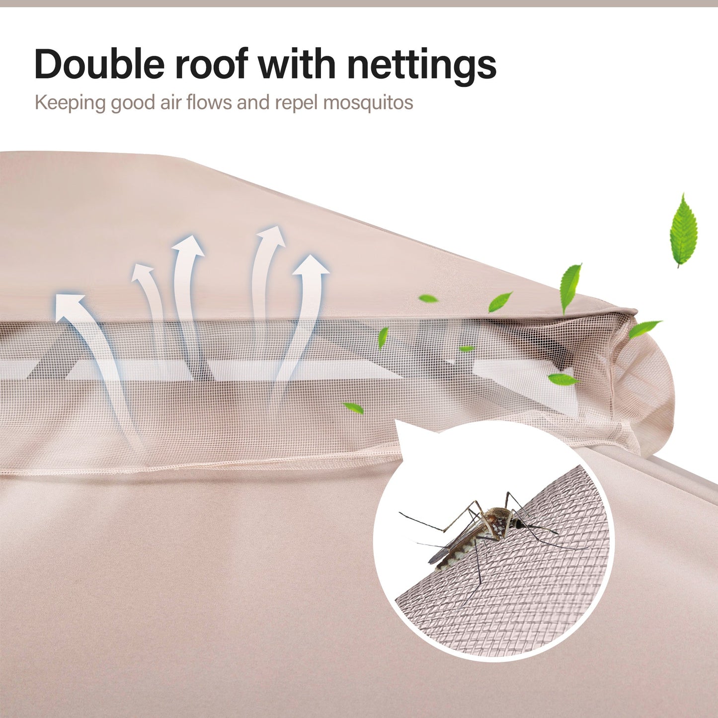 LAUSAINT HOME Patio Gazebo with mosquito mesh