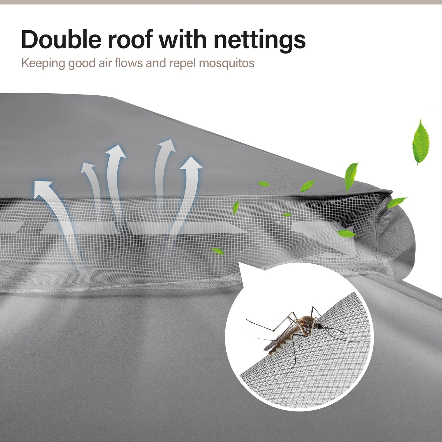 LAUSAINT HOME Patio Gazebo with mosquito mesh
