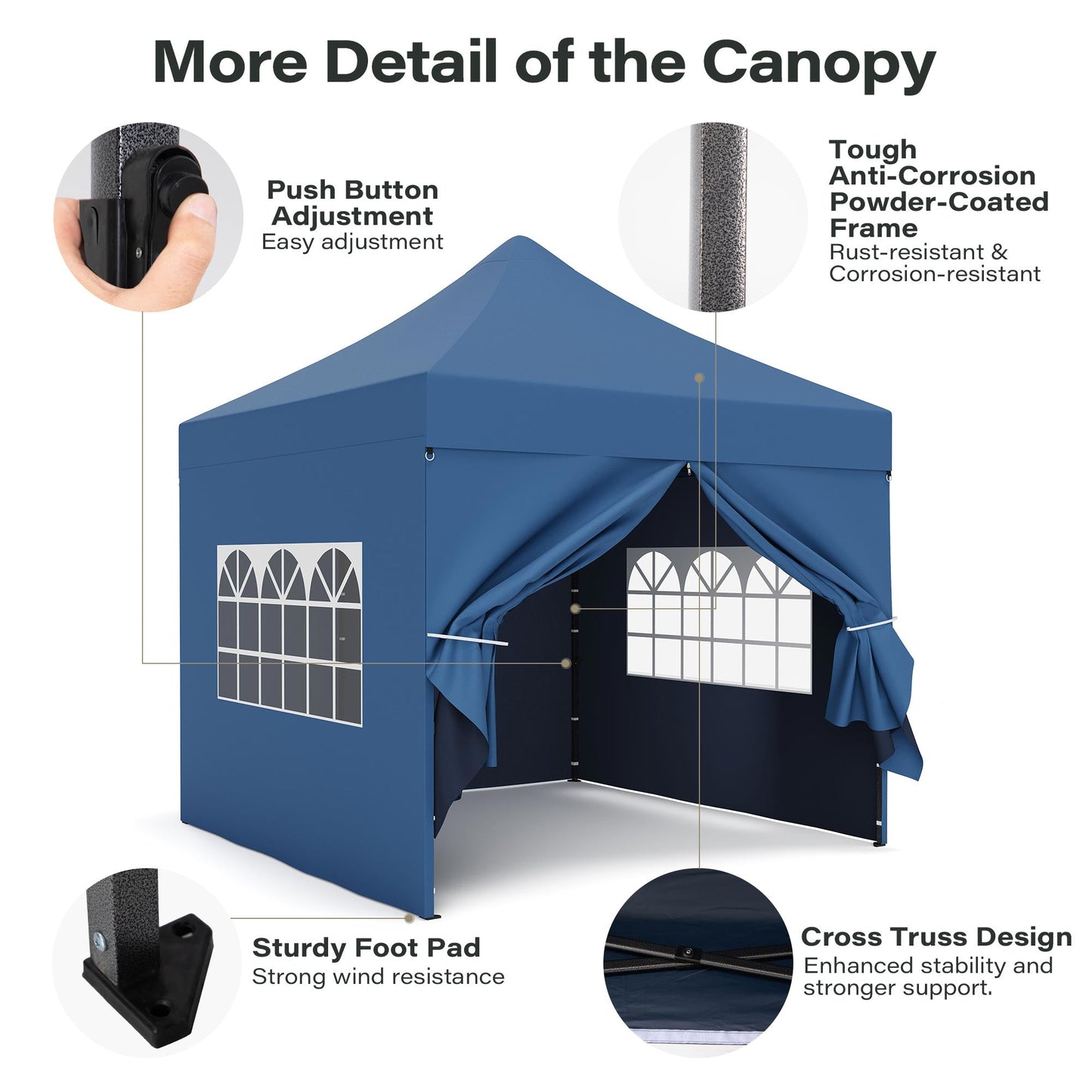 LAUSAINT HOME 10x10 Pop Up Canopy Tent