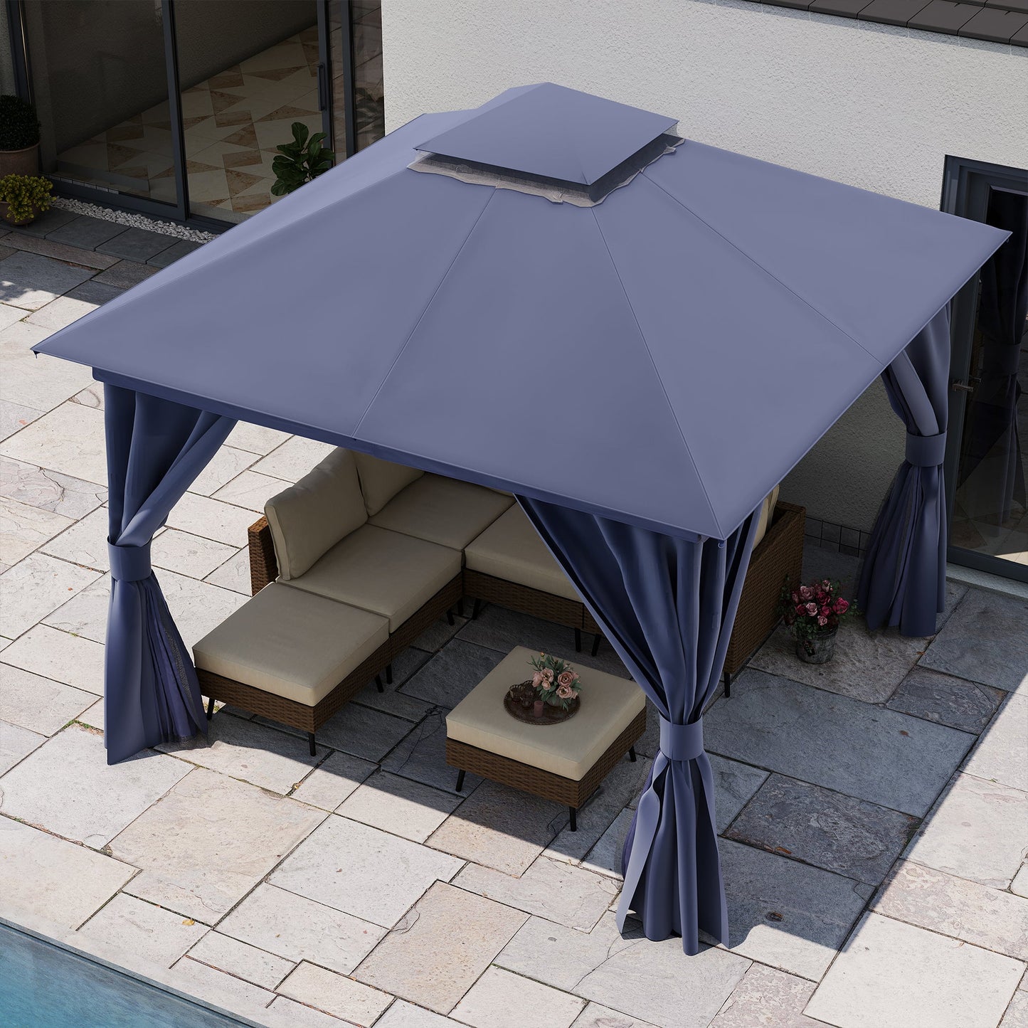 LAUSAINT HOME 10'X10' Patio Steel Gazebo