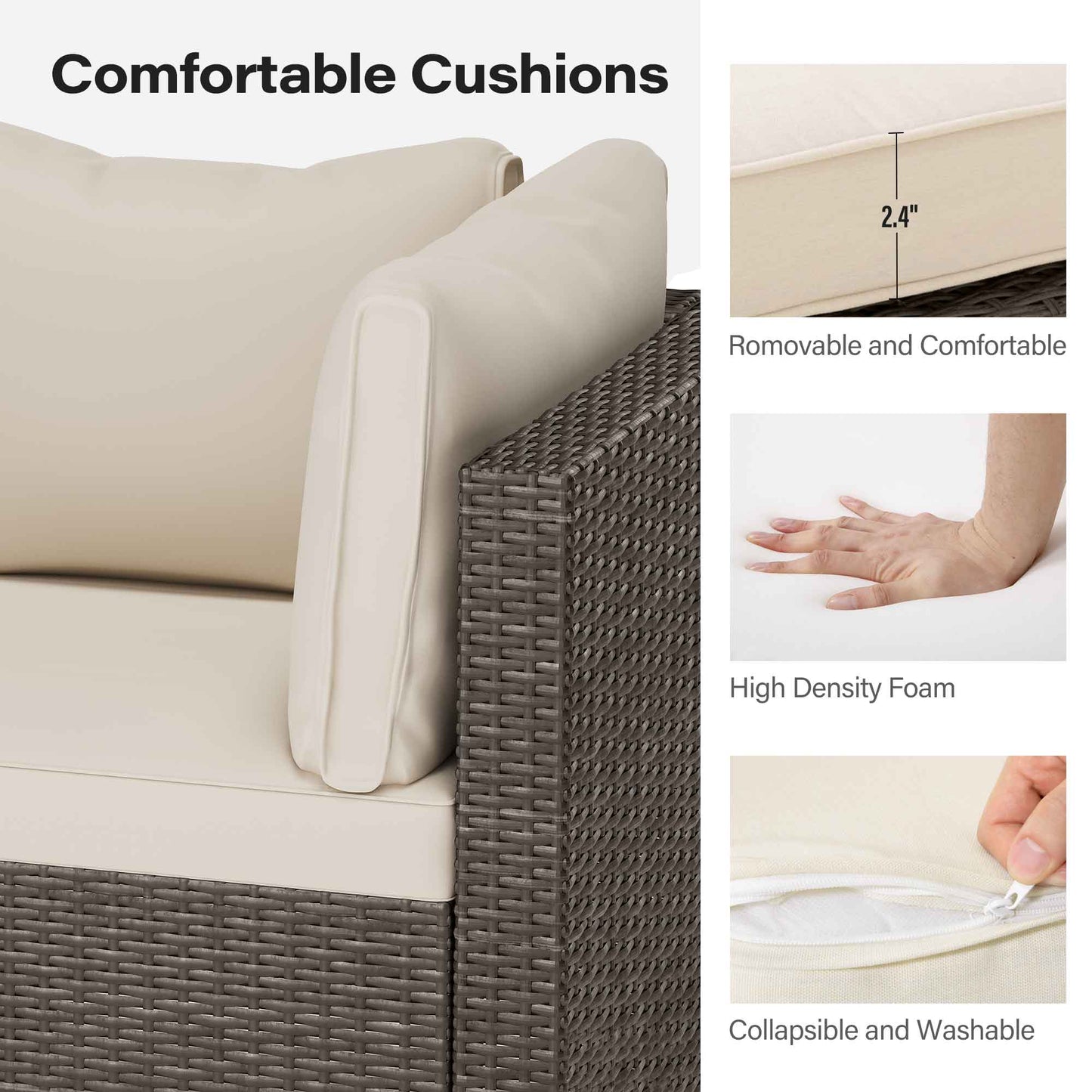 LAUSAINT HOME 7-Piece Wicker Outdoor Conversation Sets