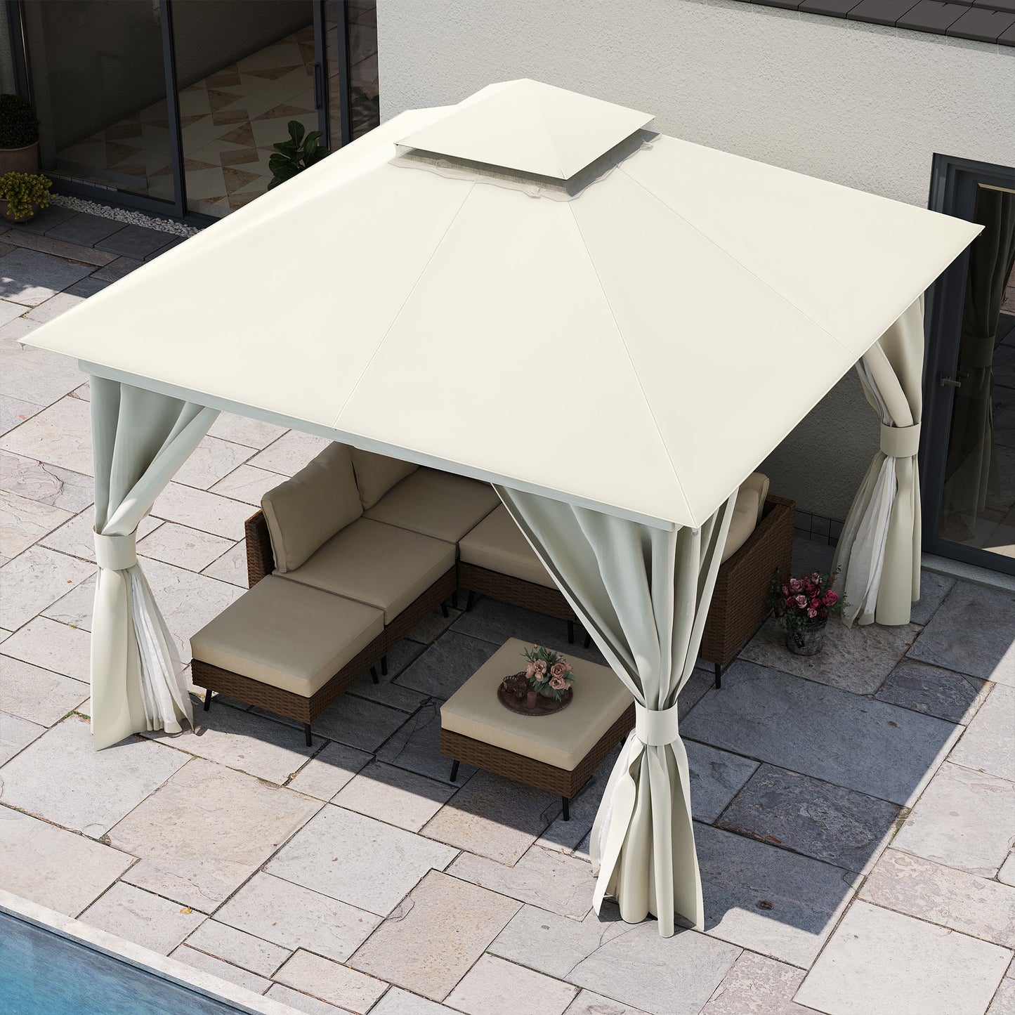 LAUSAINT HOME 10'X10' Patio Steel Gazebo