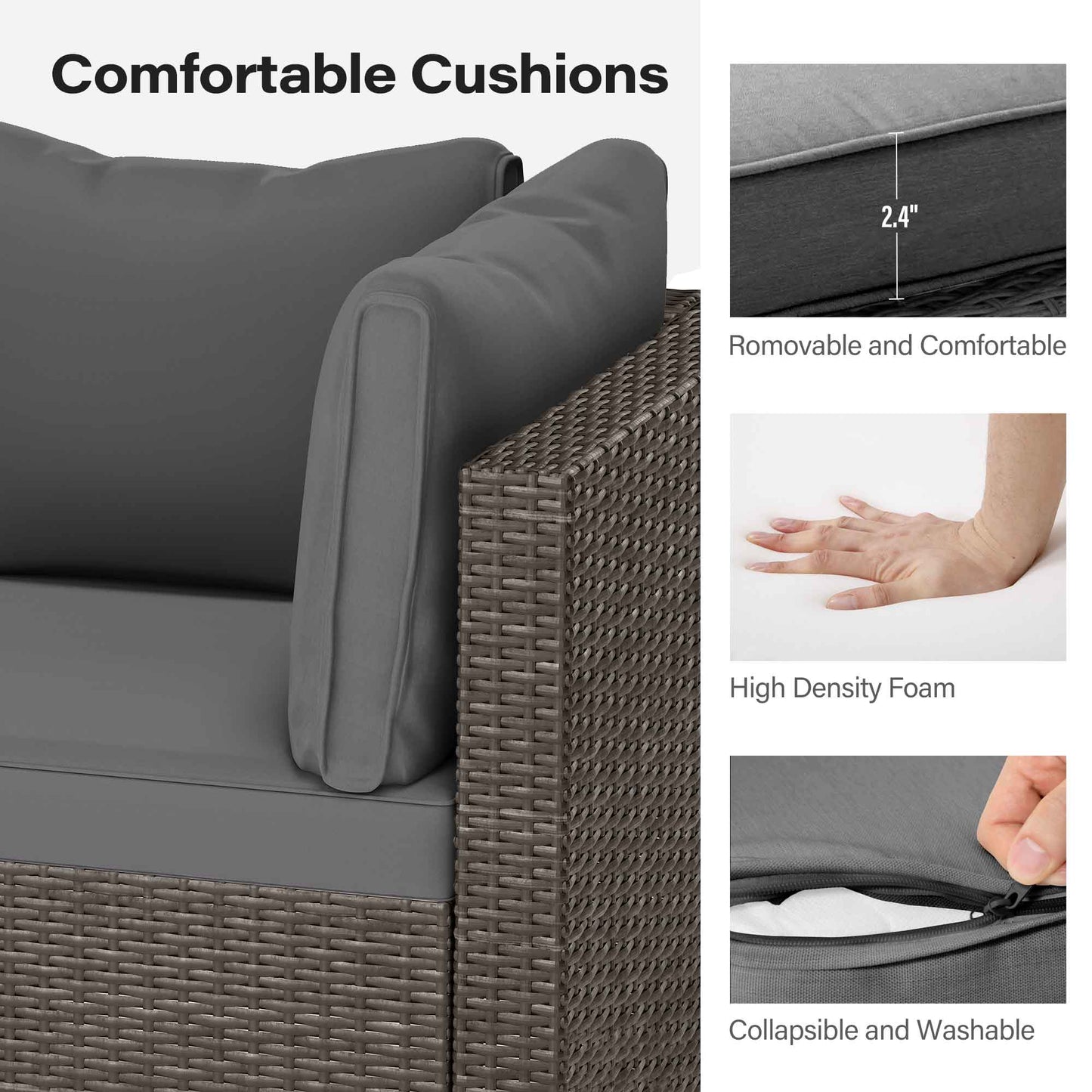 LAUSAINT HOME 7-Piece Wicker Outdoor Conversation Sets