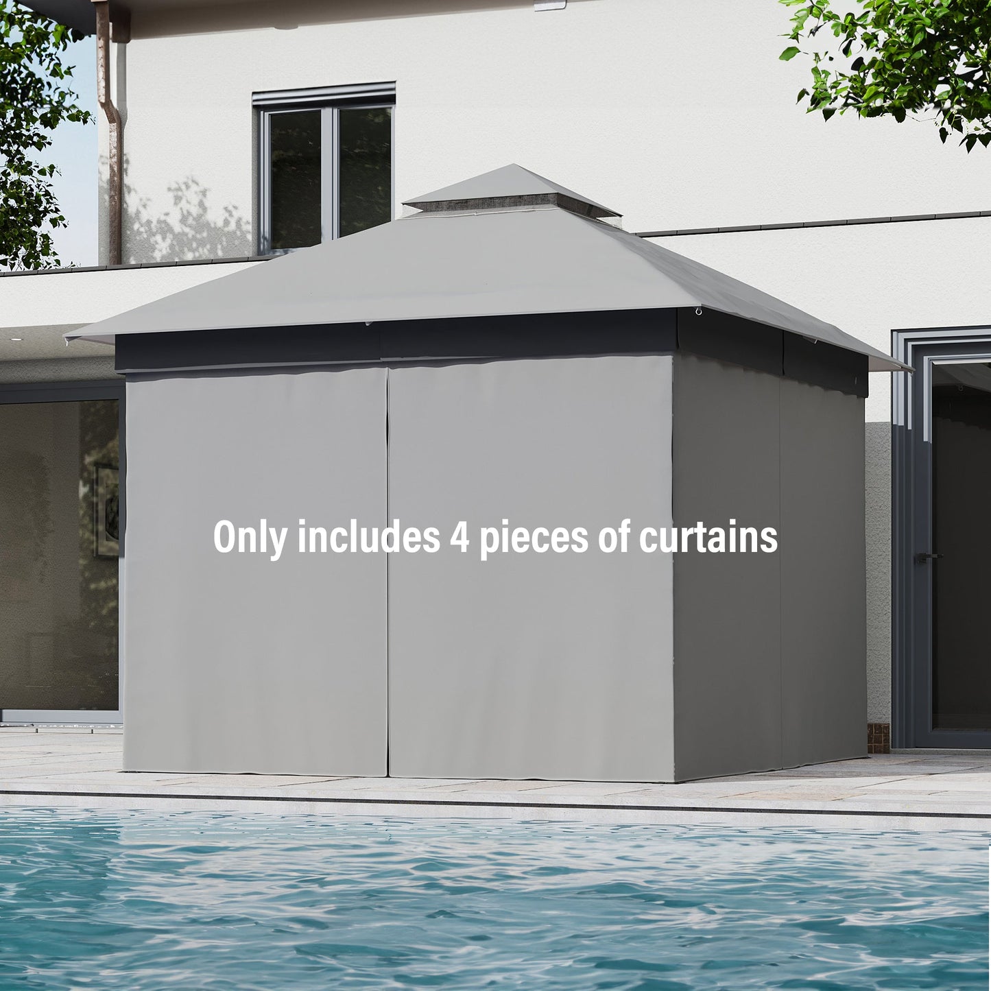 LAUSAINT HOME Canopy / Privacy Curtain For Lausaint Home Gazebo