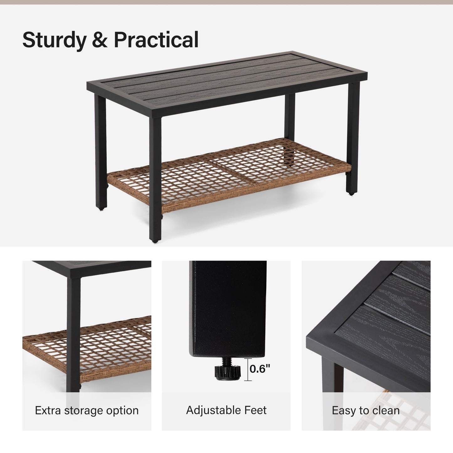 LAUSAINT HOME 4-piece Rattan Conversation Set