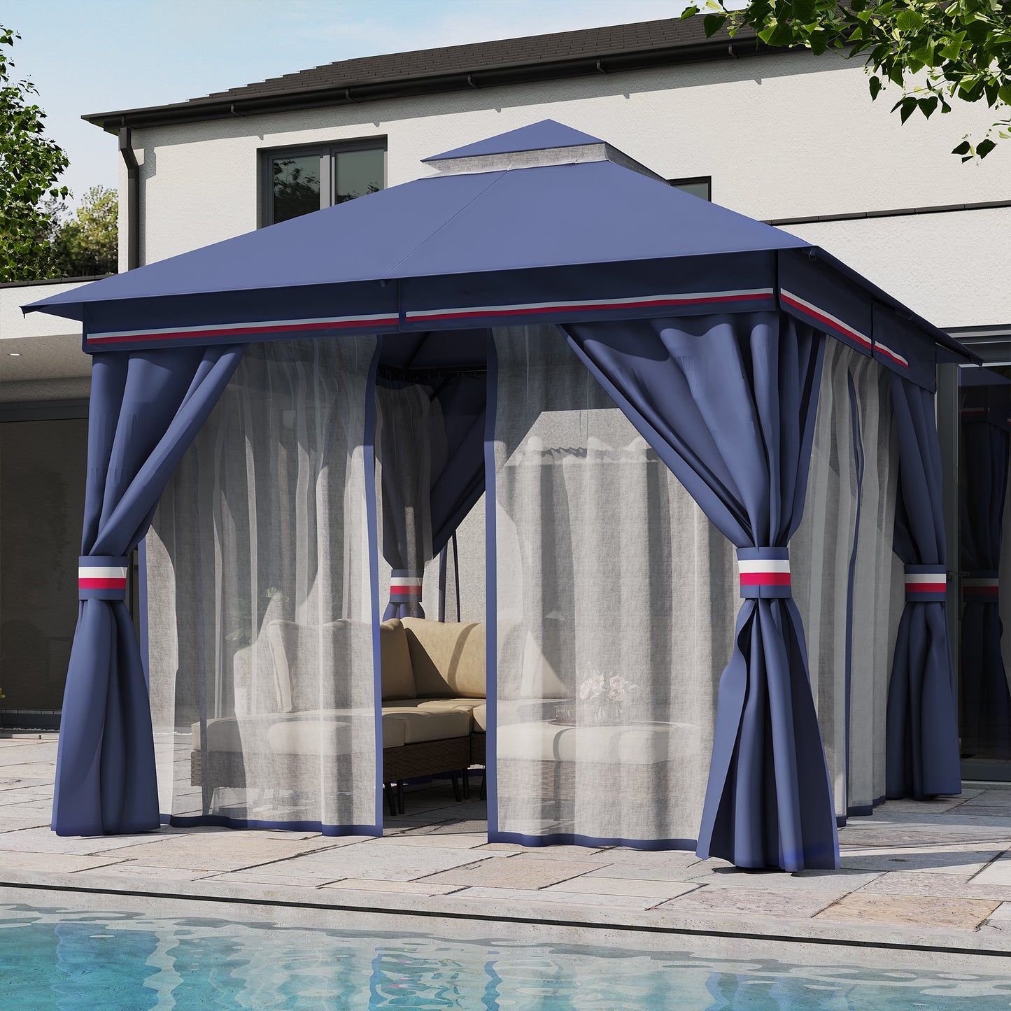 LAUSAINT HOME 10'X10' Patio Steel Gazebo