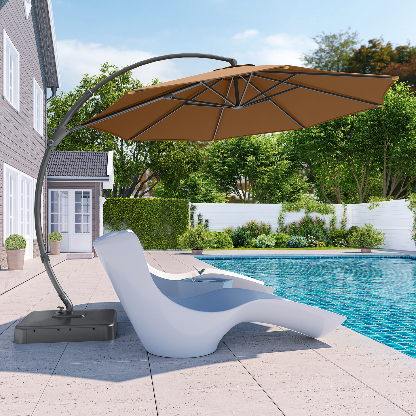 LAUSAINT HOME 10' Deluxe Cantilever Umbrella