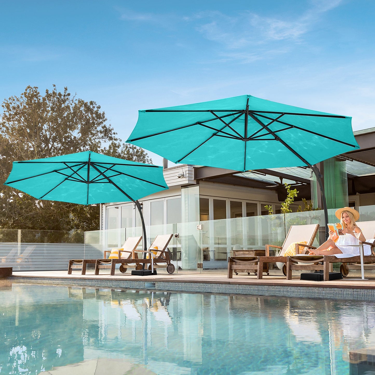 Lausaint Home 11' Deluxe Cantilever Umbrella
