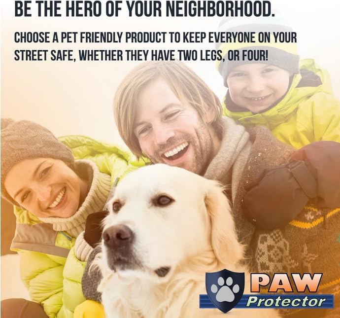 Pet Friendly Ice Melt - Pet Safe Salt for Melting Ice and Snow on Driveways, Walkways, and Sidewalks - Ice Salt That's Safe for Pets, Especially Dogs 20 lbs