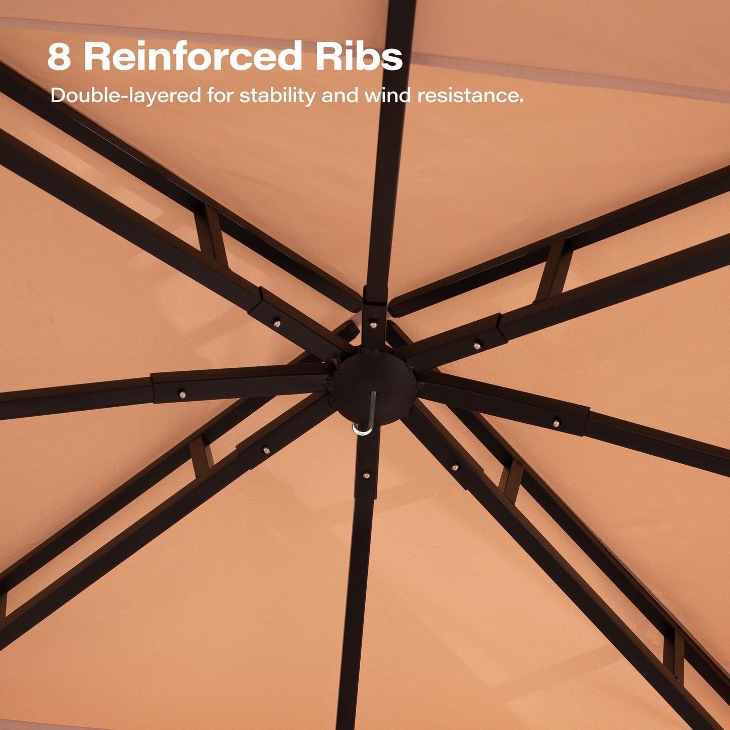 LAUSAINT HOME 11' x 13' Outdoor Double Vented Roof Patio Gazebo