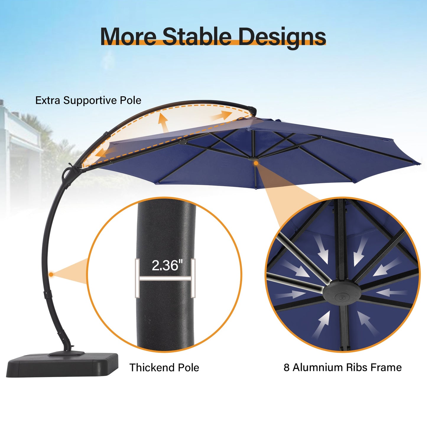 12' Sunbrella ®Cantilever Umbrella