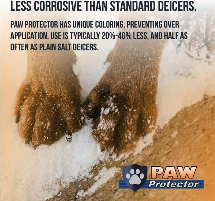 Pet Friendly Ice Melt - Pet Safe Salt for Melting Ice and Snow on Driveways, Walkways, and Sidewalks - Ice Salt That's Safe for Pets, Especially Dogs 20 lbs