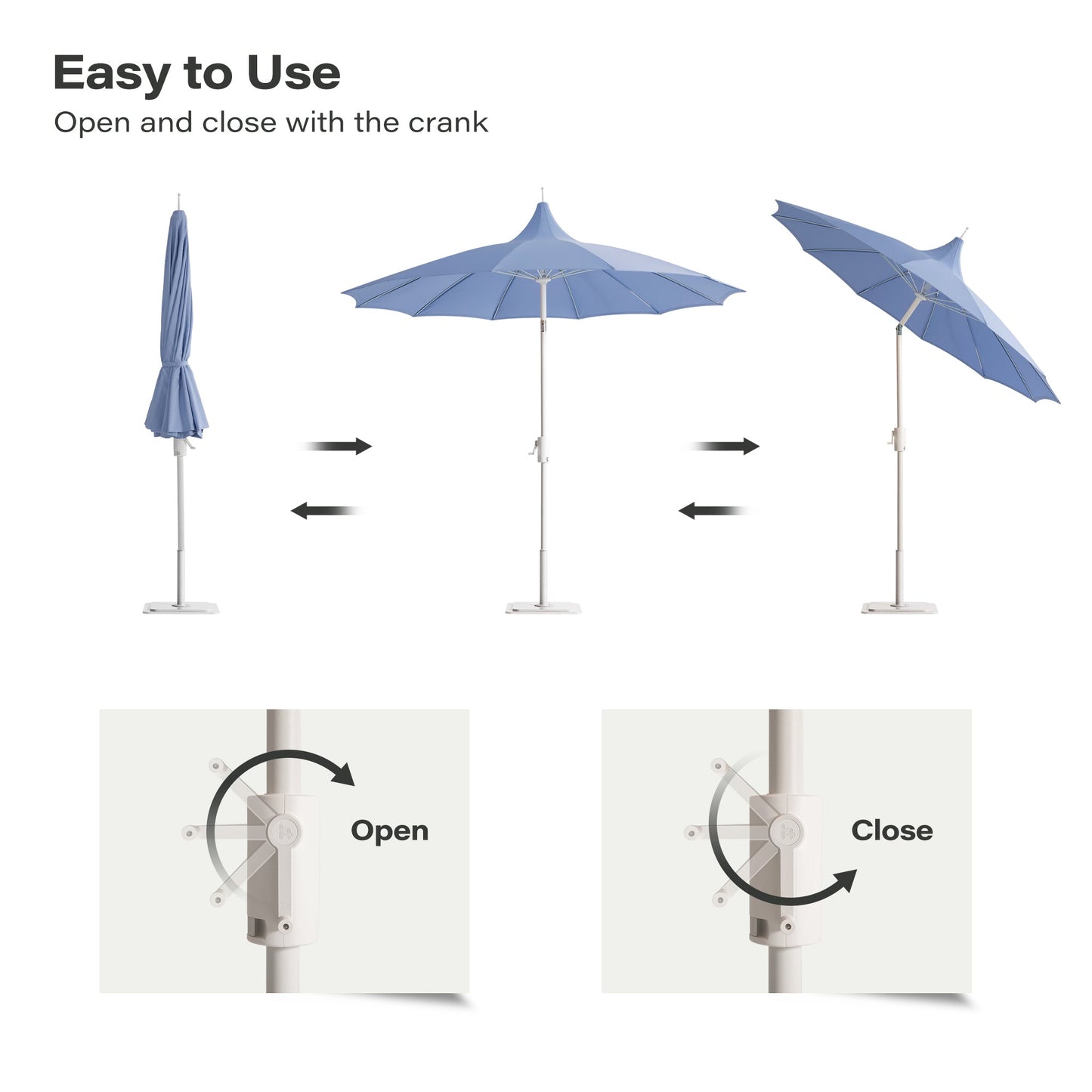 LAUSAINT HOME 9FT Patio Offset Umbrella