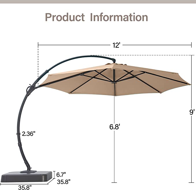 12' Sunbrella ®Cantilever Umbrella