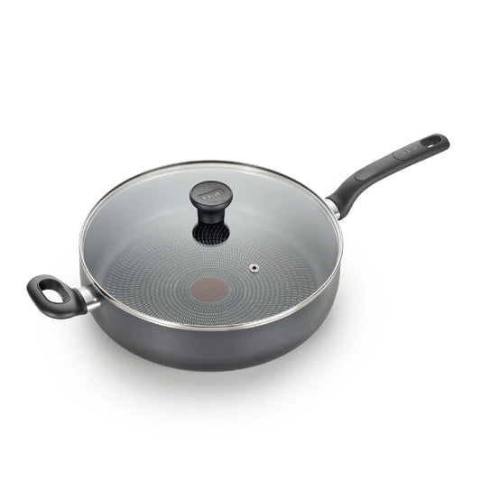 T-fal Easy Care Nonstick Cookware, Jumbo Cooker, 5 Quart, Grey