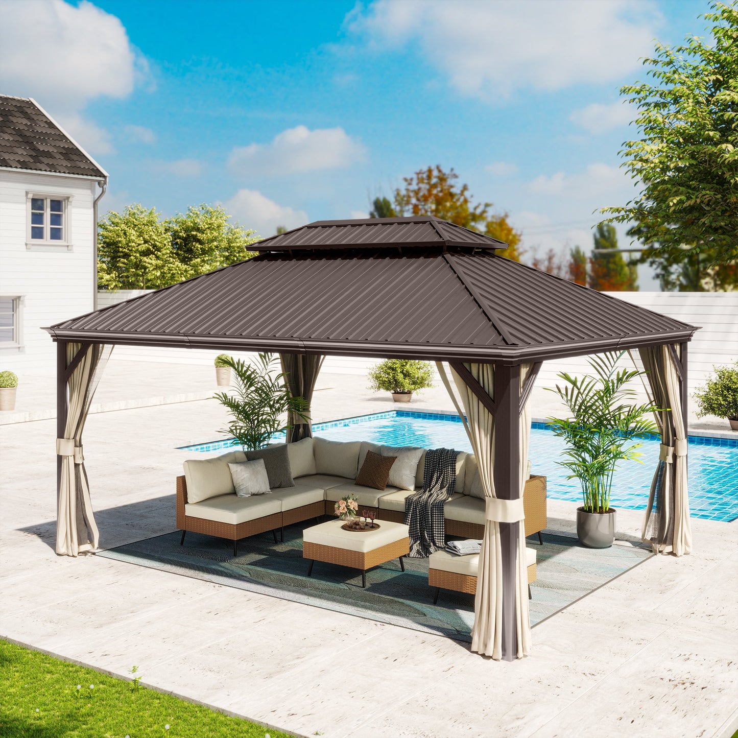 LAUSAINT HOME 12'X16' Hardtop Gazebo