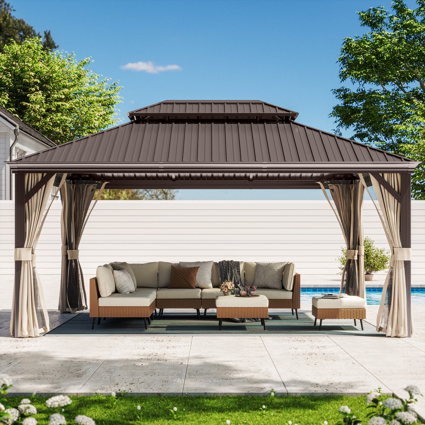 LAUSAINT HOME 12'X16' Hardtop Gazebo