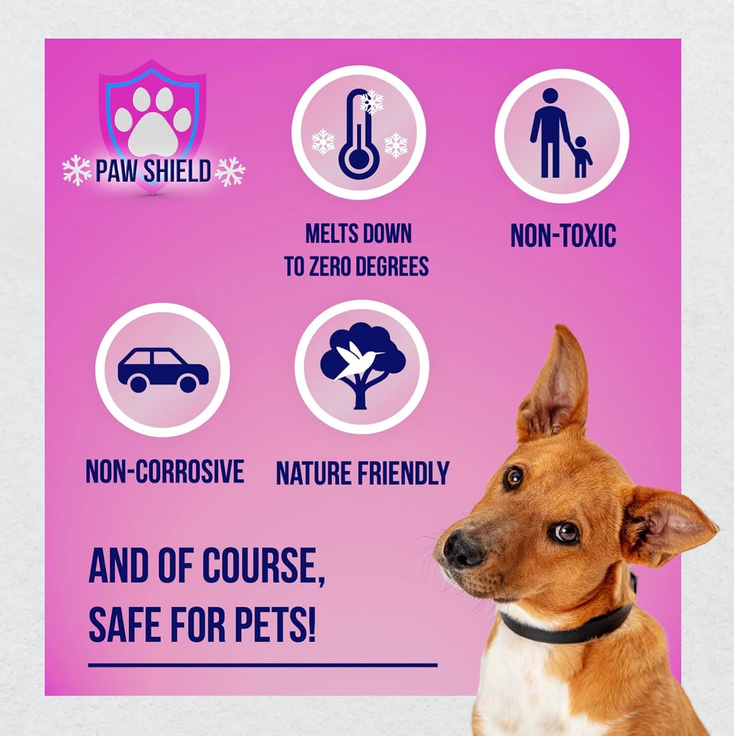 Paw Shield Pet Friendly Ice Melt (12 LB)- A Dual Acting, Natural Based Ice Melt for Snow with a Melting Power of Below Zero Degrees