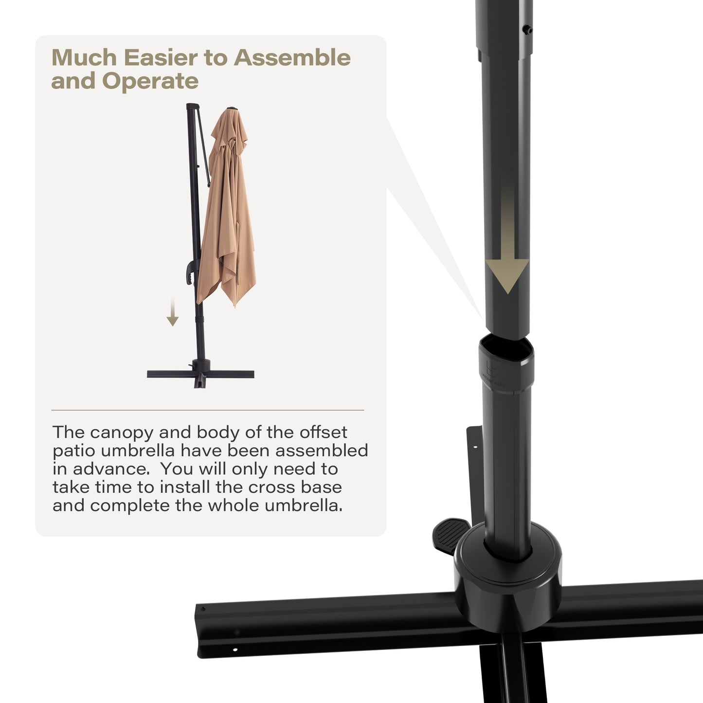 LAUSAINT HOME Square Cantilever Umbrella