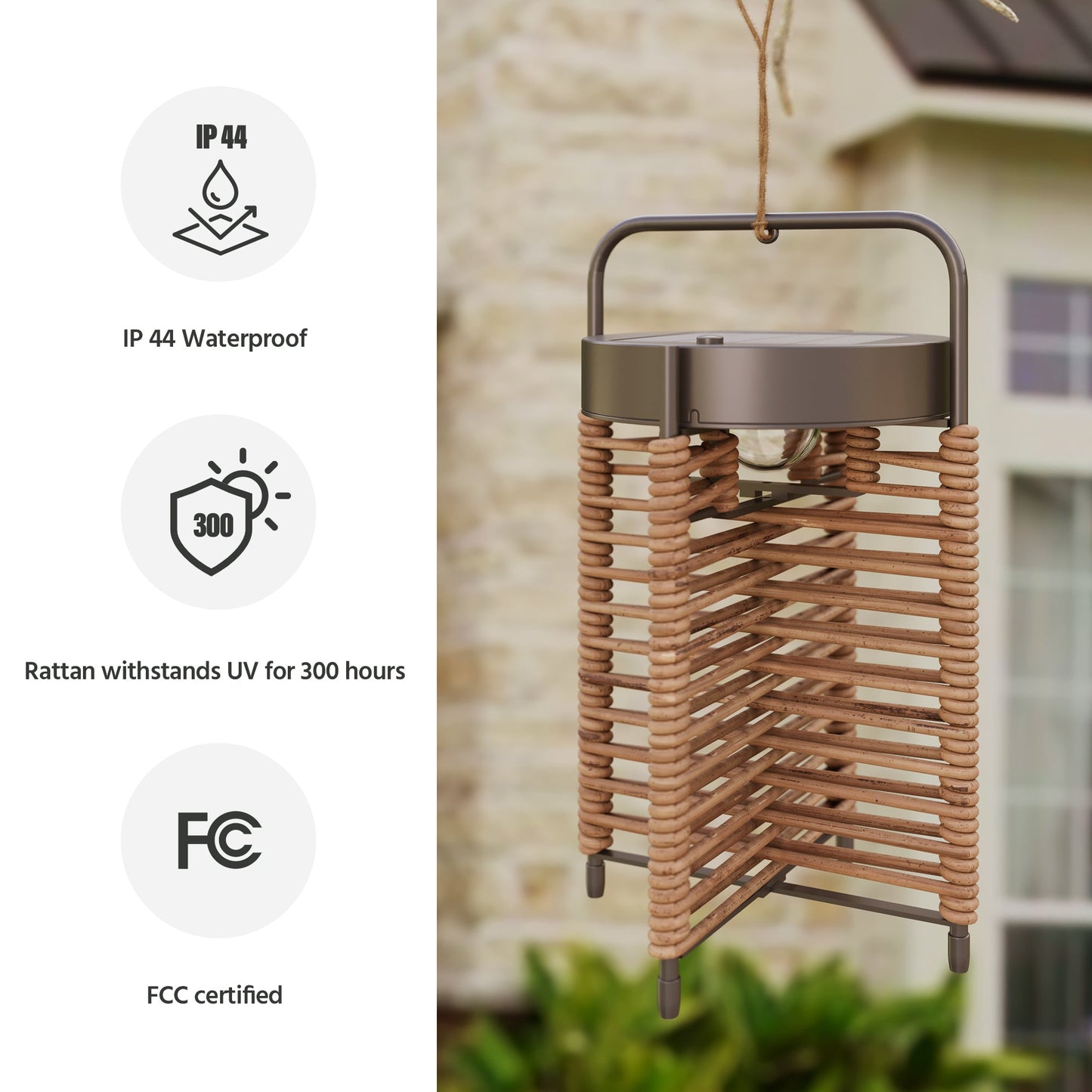 LAUSAINT HOME Outdoor Solar Table Lamp