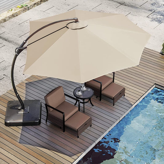LAUSAINT HOME Quick-Setup Cantilever Umbrella