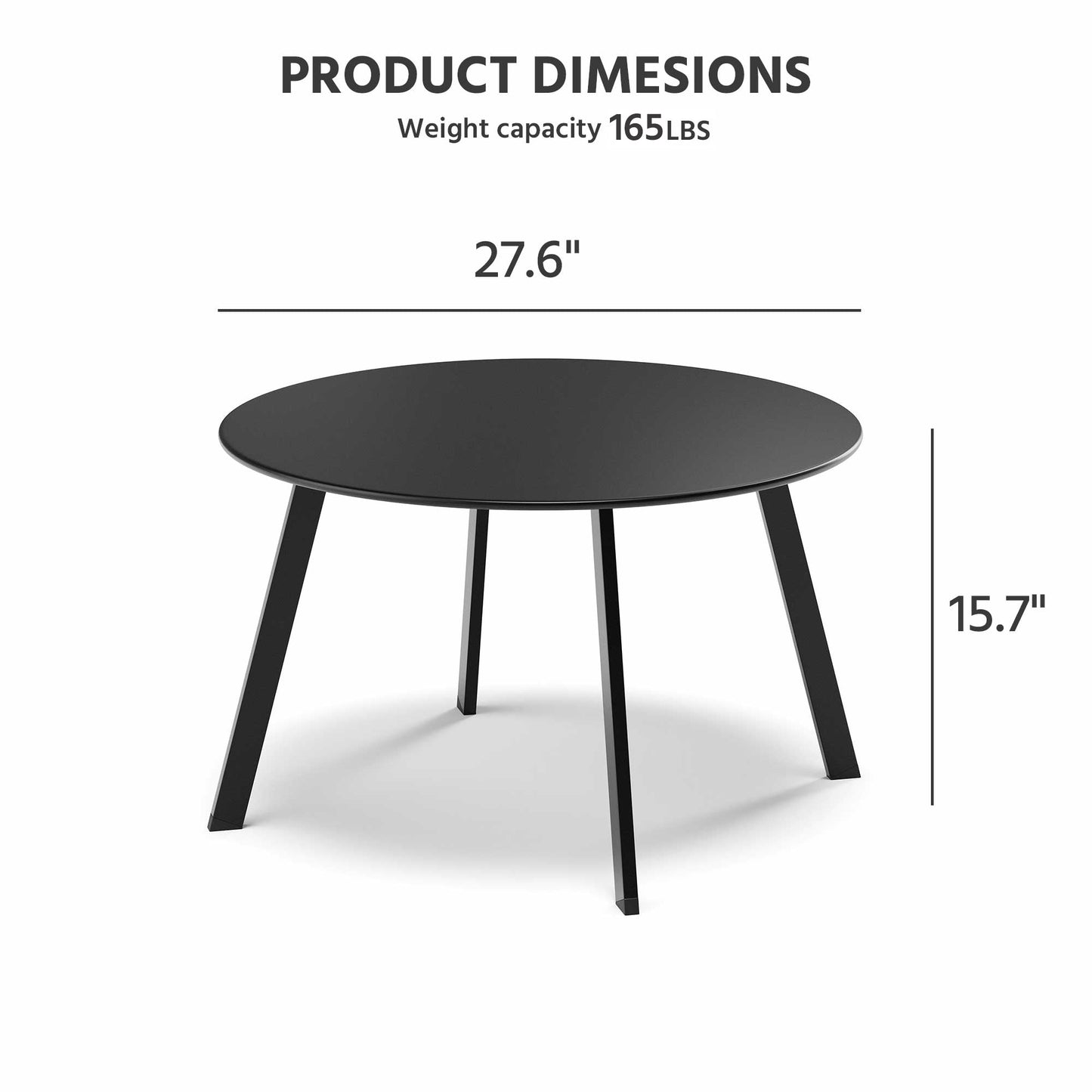 LAUSAINT HOME 27.6" Round Outdoor Coffee Table