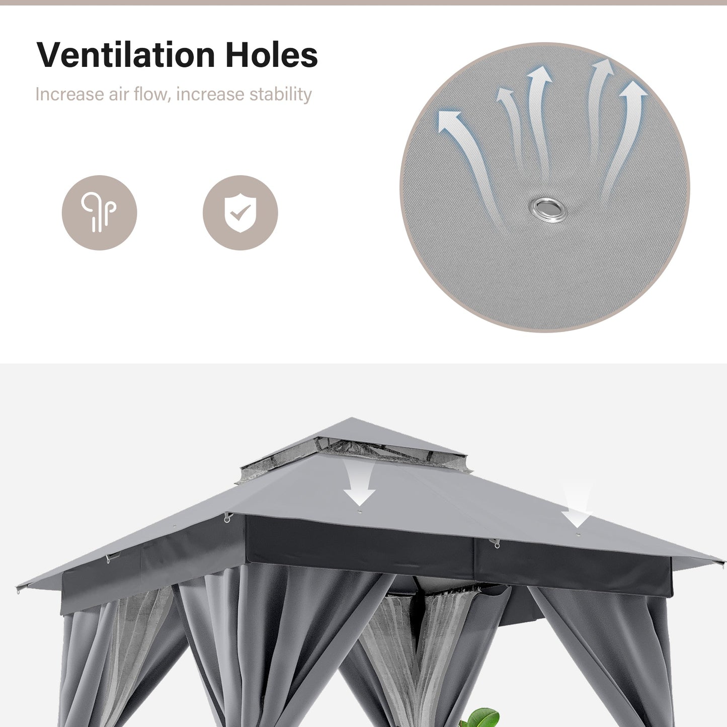 LAUSAINT HOME 8'X 8'  Patio Steel Gazebo