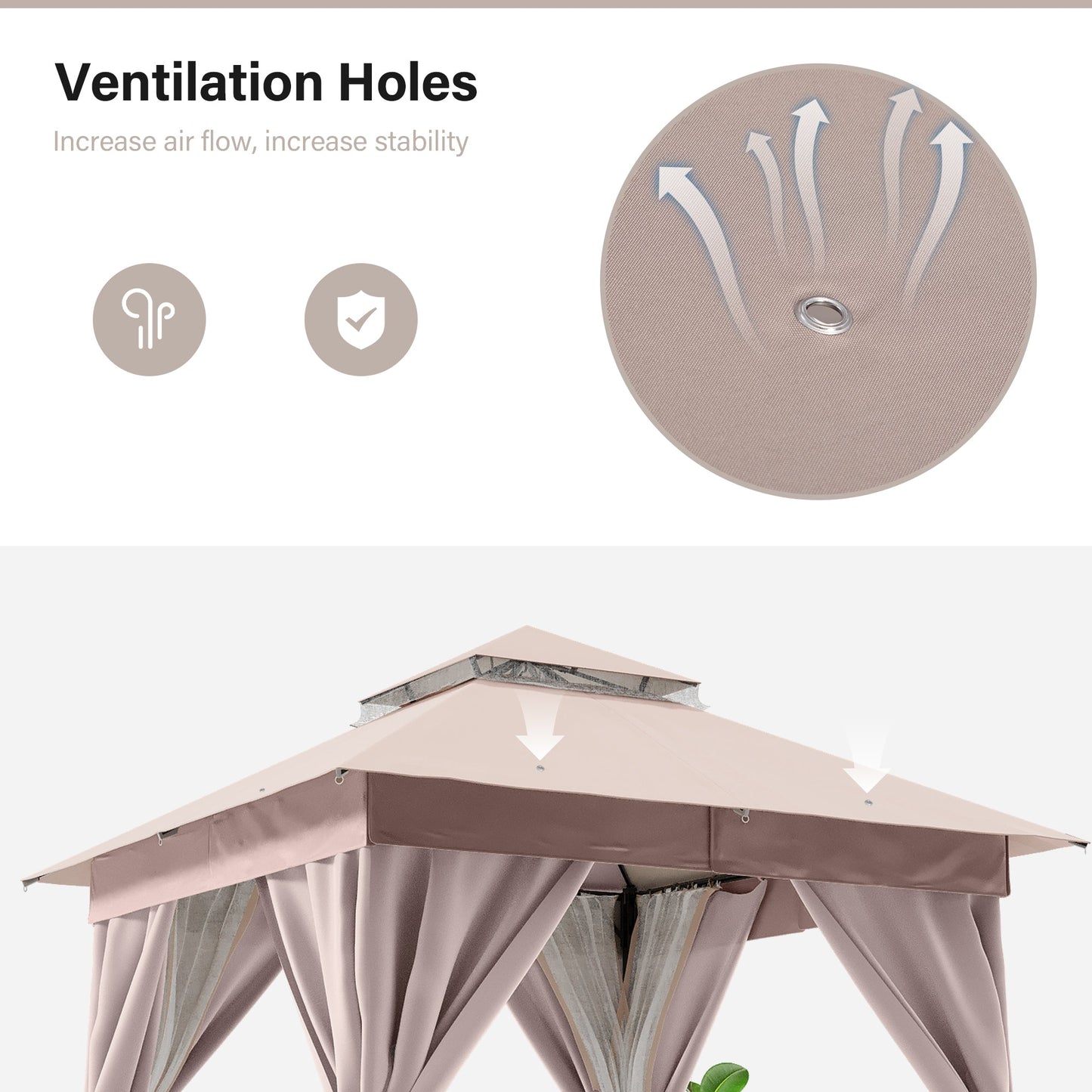 LAUSAINT HOME 8'X 8'  Patio Steel Gazebo