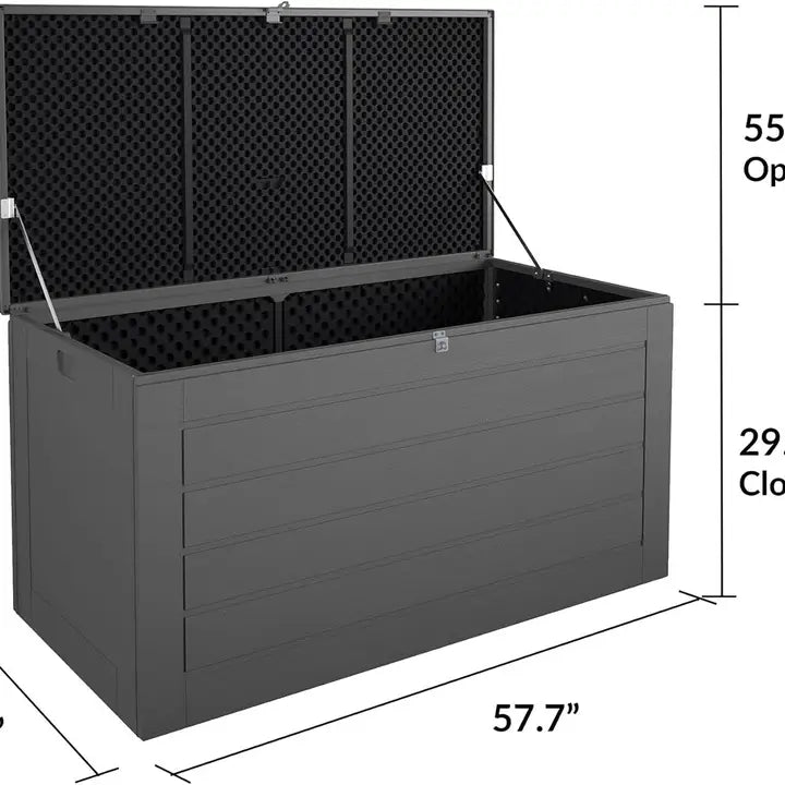 Extra Large Outdoor Patio Storage Deck Box 180 Gallons