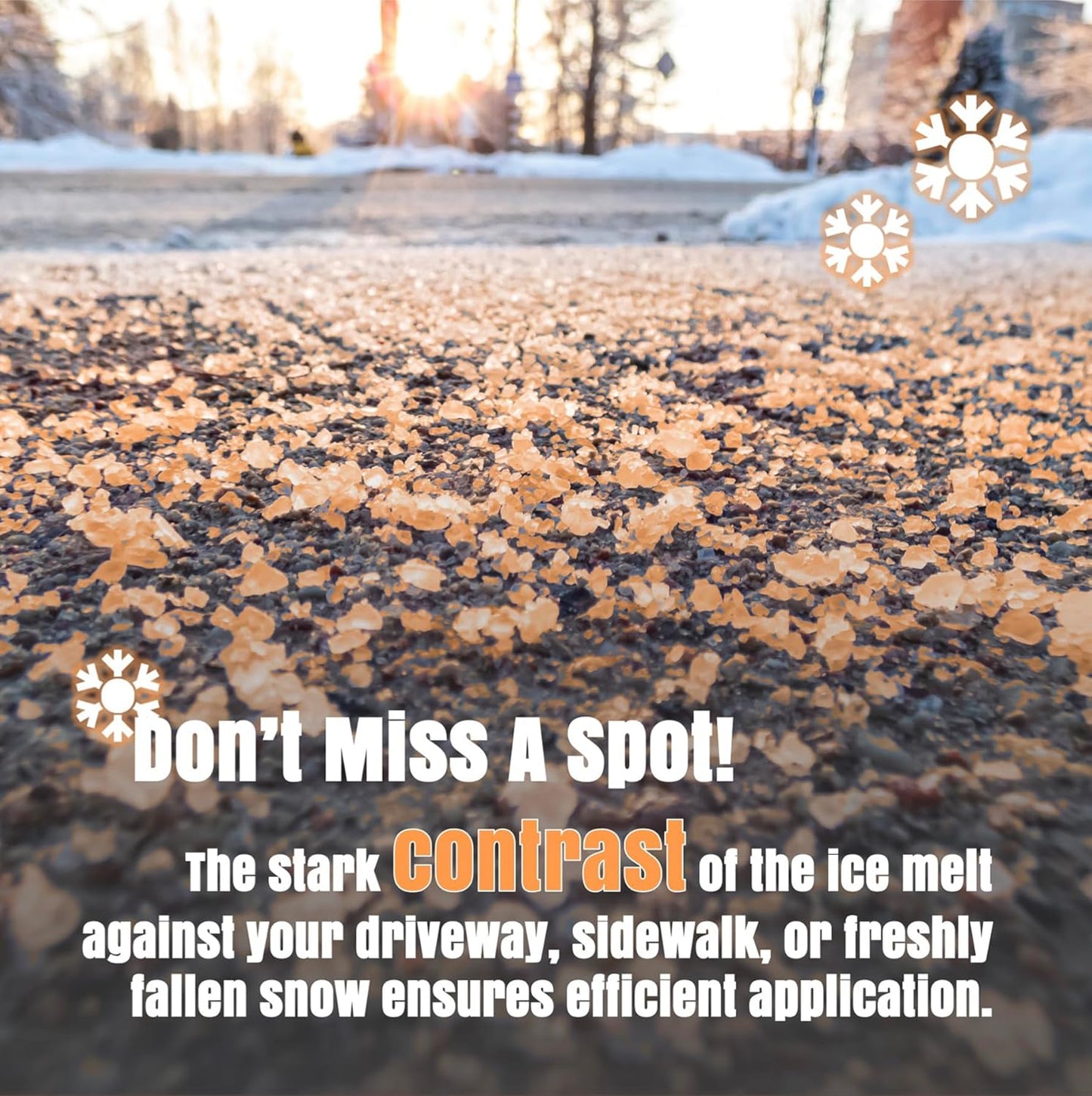 Home and Country USA Orange Ice Melt Pail Effective to -25°F, Eco-Friendly De-Icer, Optimal Granule Size for Quick Melting, Ideal for Driveways, Walkways, and Entryways 45 lb Pail