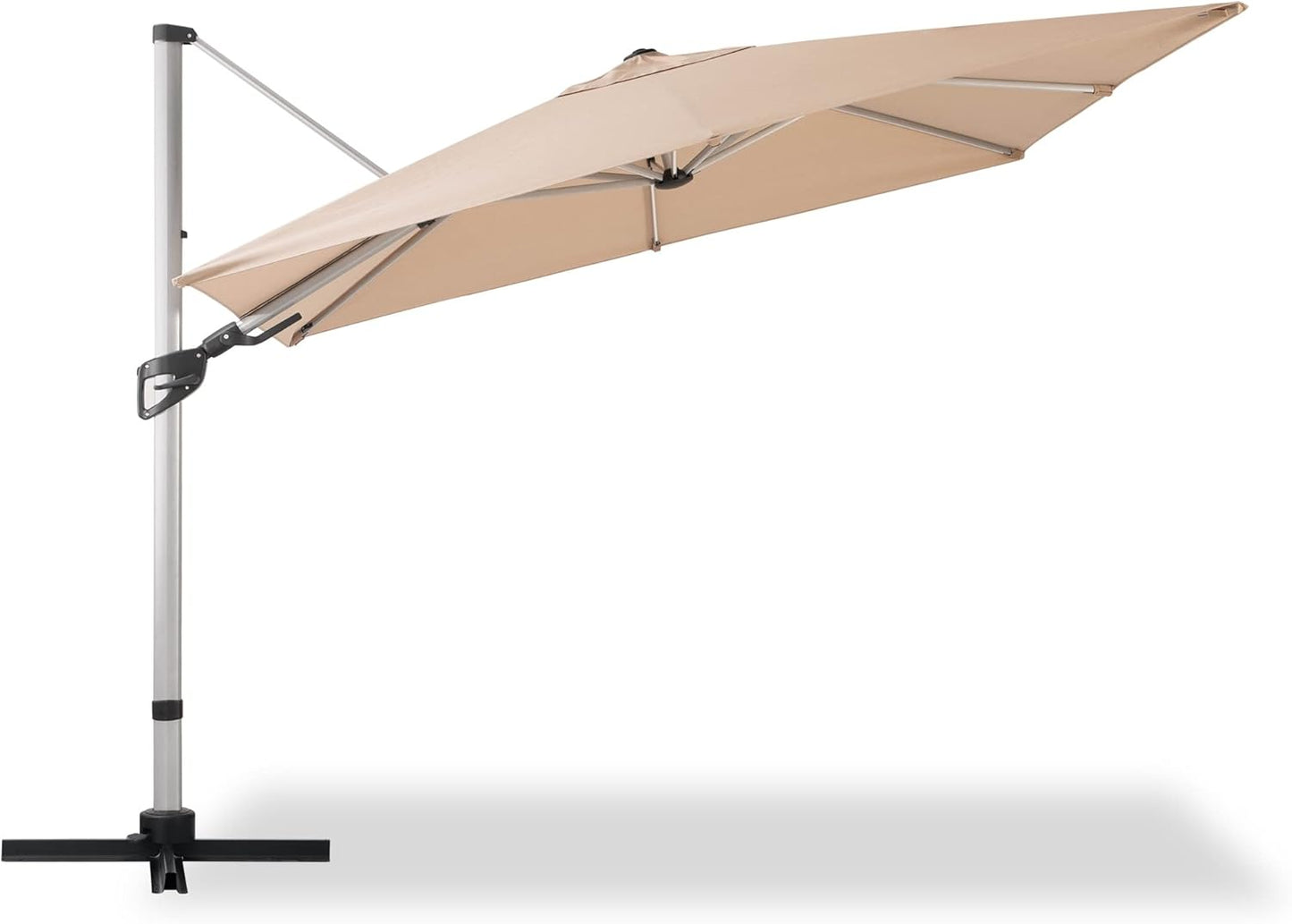 LAUSAINT HOME 10' Square Cantilever Umbrella with Olefin Fabric