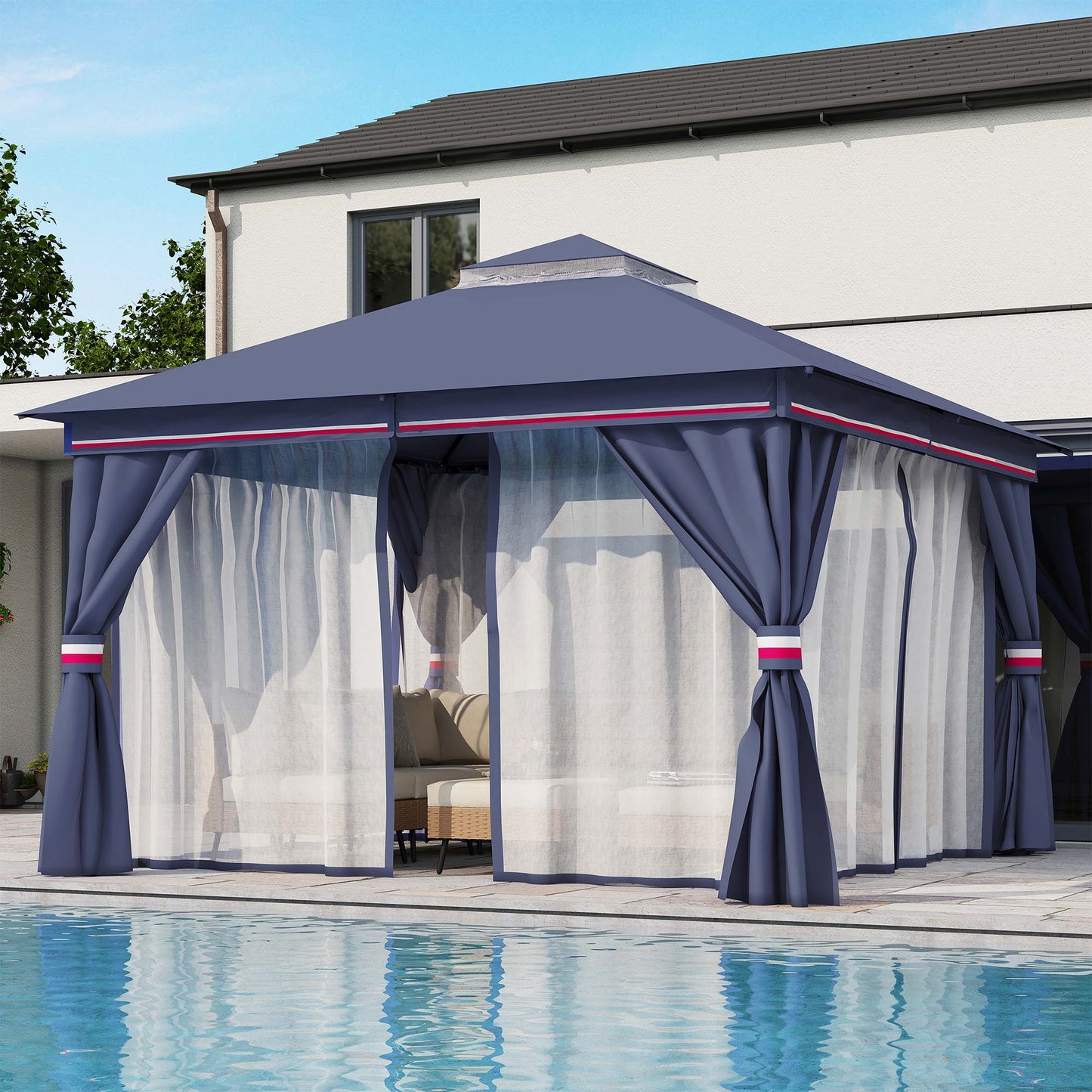 LAUSAINT HOME 12'X 12'  Patio Steel Gazebo