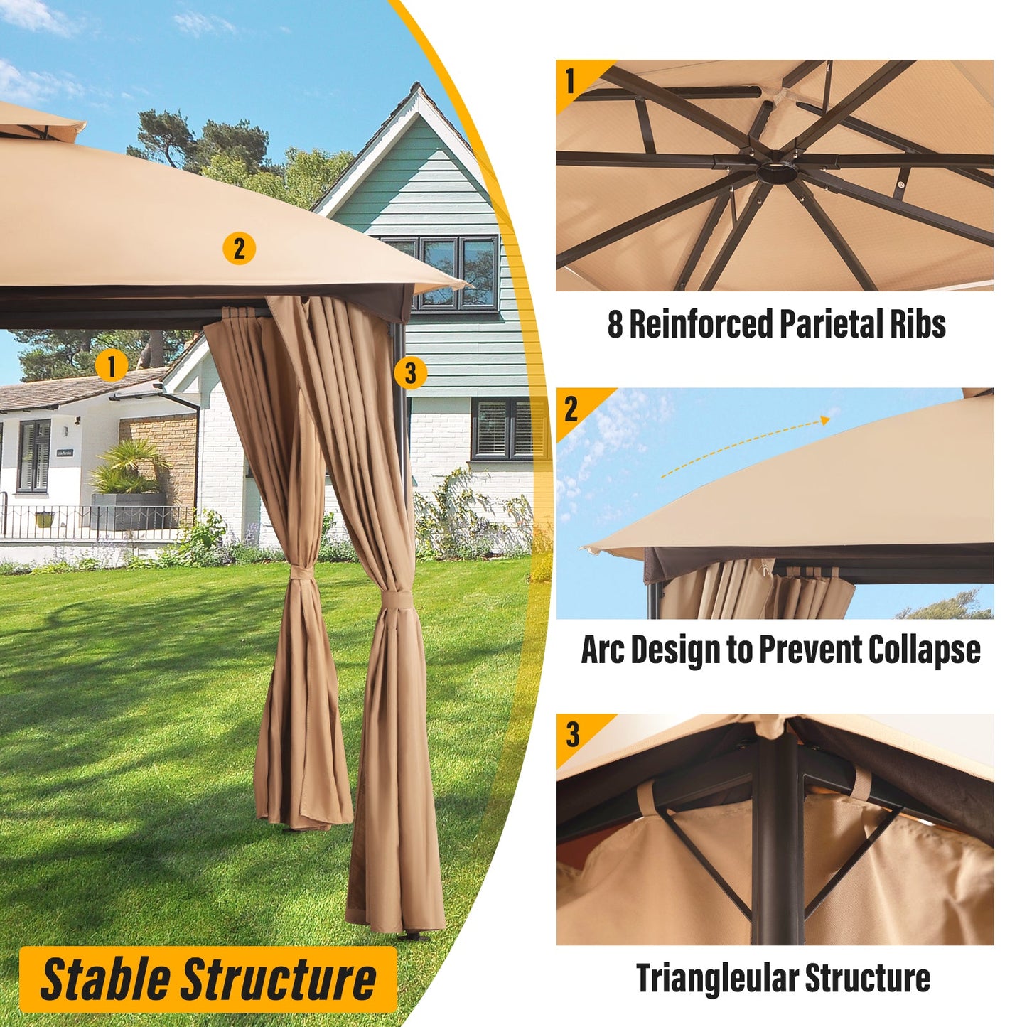 LAUSAINT HOME 10'X10' Softtop Gazebo