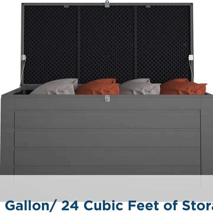 Extra Large Outdoor Patio Storage Deck Box 180 Gallons