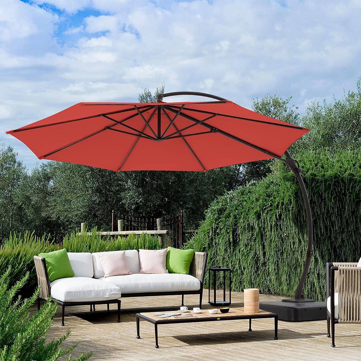 LAUSAINT HOME 12' Deluxe Cantilever Umbrella