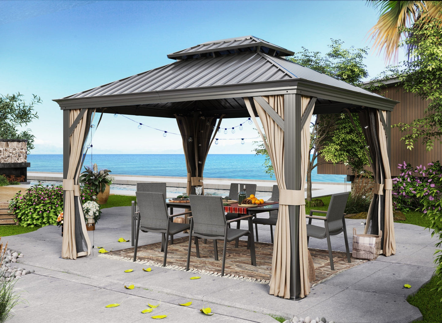 LAUSAINT HOME 10'X12' Hardtop Gazebo