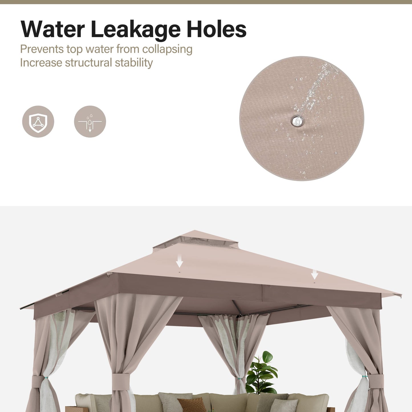 LAUSAINT HOME 12'X 12'  Patio Steel Gazebo