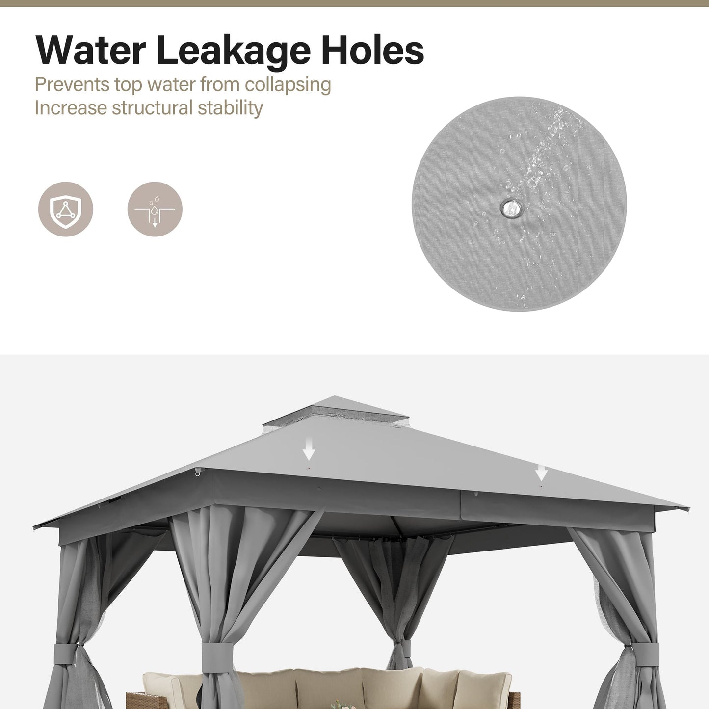LAUSAINT HOME 12'X 12'  Patio Steel Gazebo