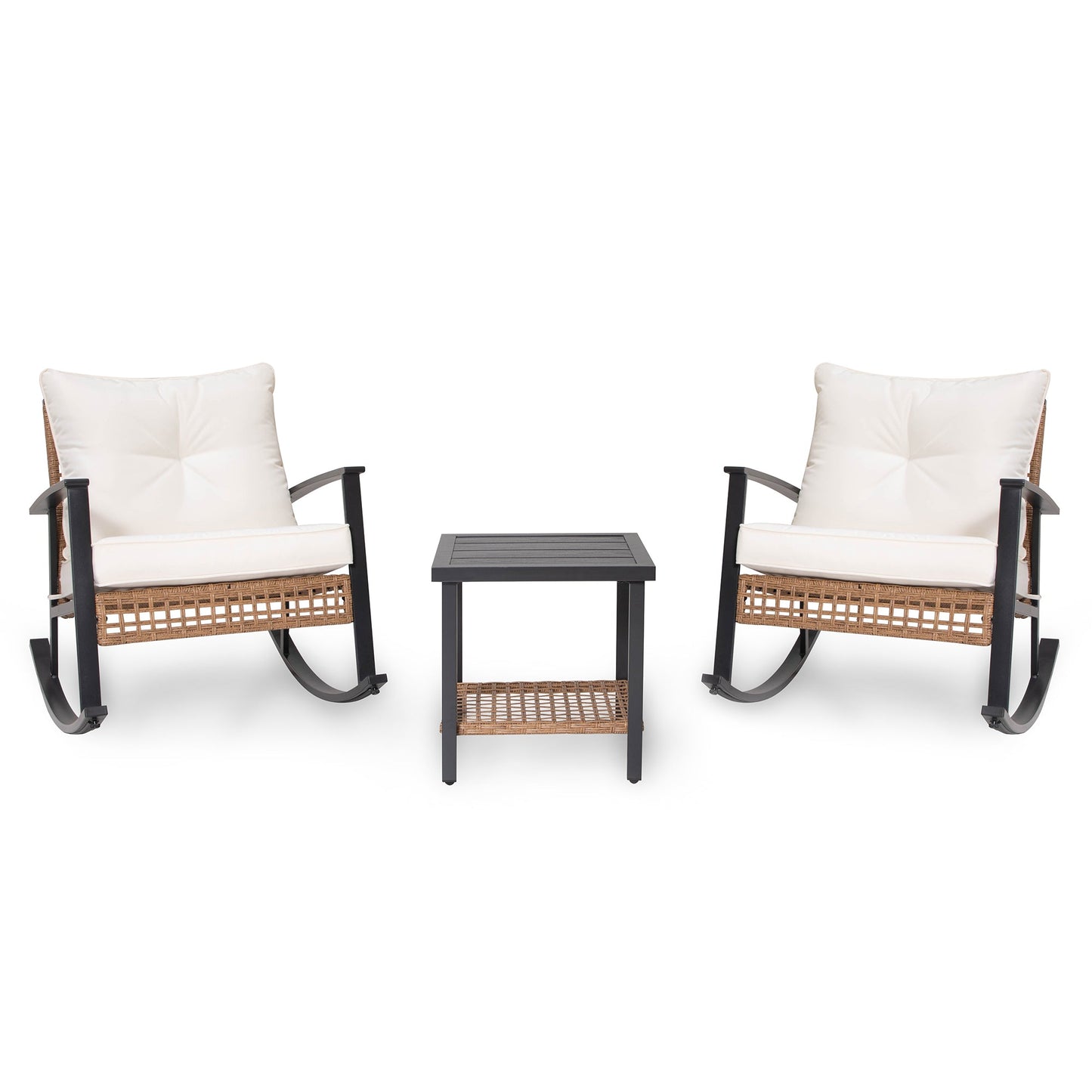 LAUSAINT HOME 3 Pieces Rocking Bistro Set