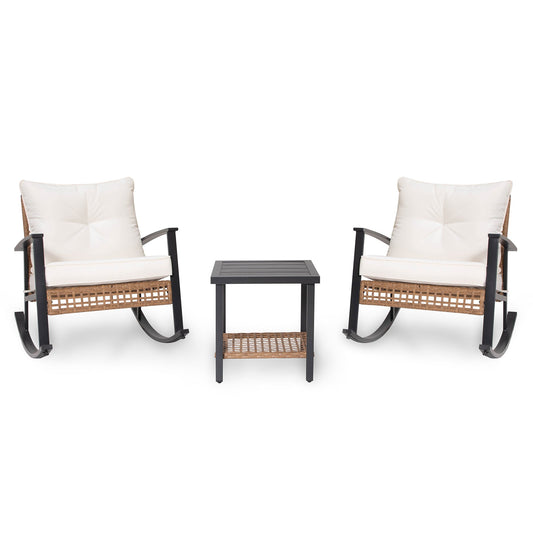 LAUSAINT HOME 3 Pieces Rocking Bistro Set