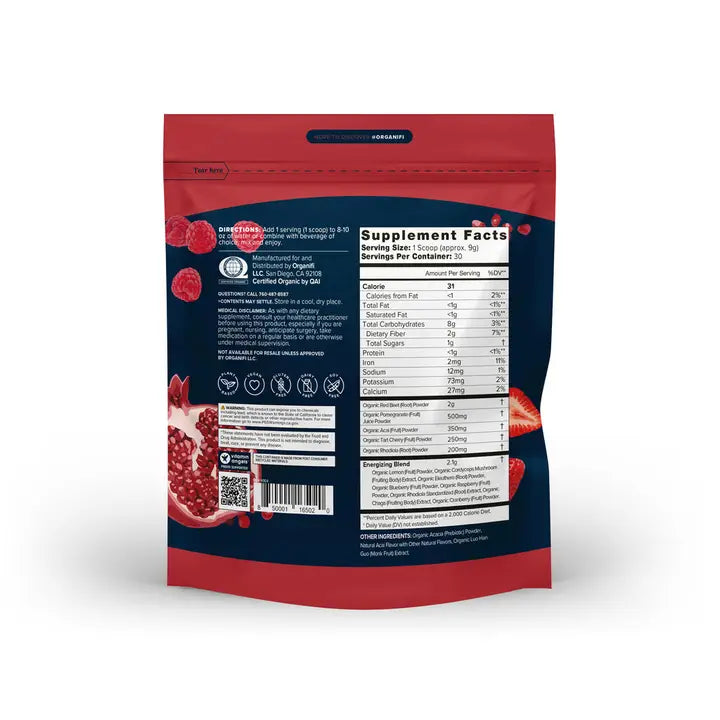 Red Juice Energy Supplement - Organifi
