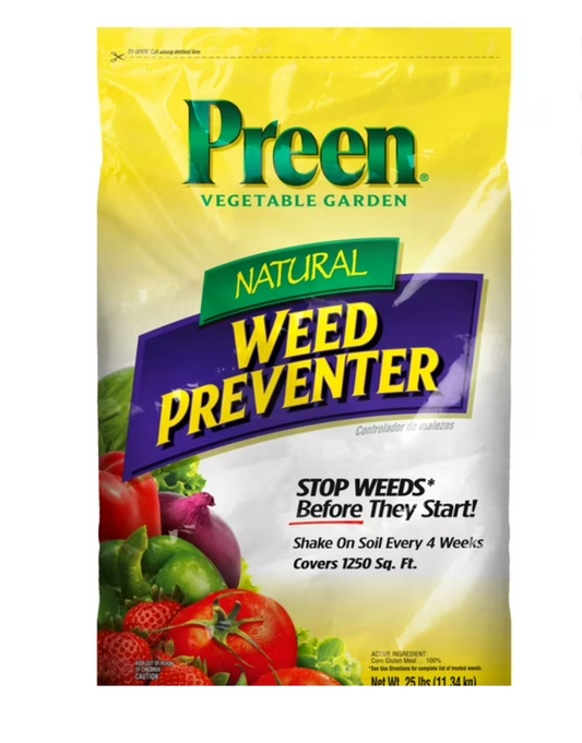 Preen Natural Vegetable Garden Weed Preventer - 25 lb. Bag - Covers 1,250 Sq. ft.