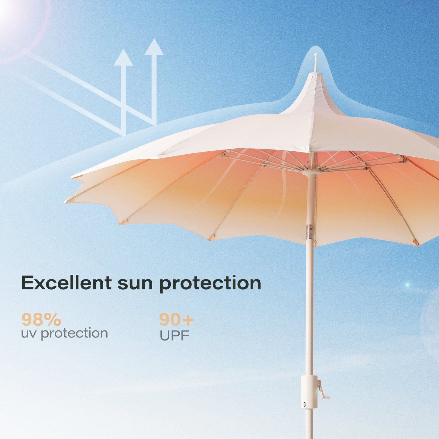 LAUSAINT HOME 9FT  Pergoda Patio Umbrella