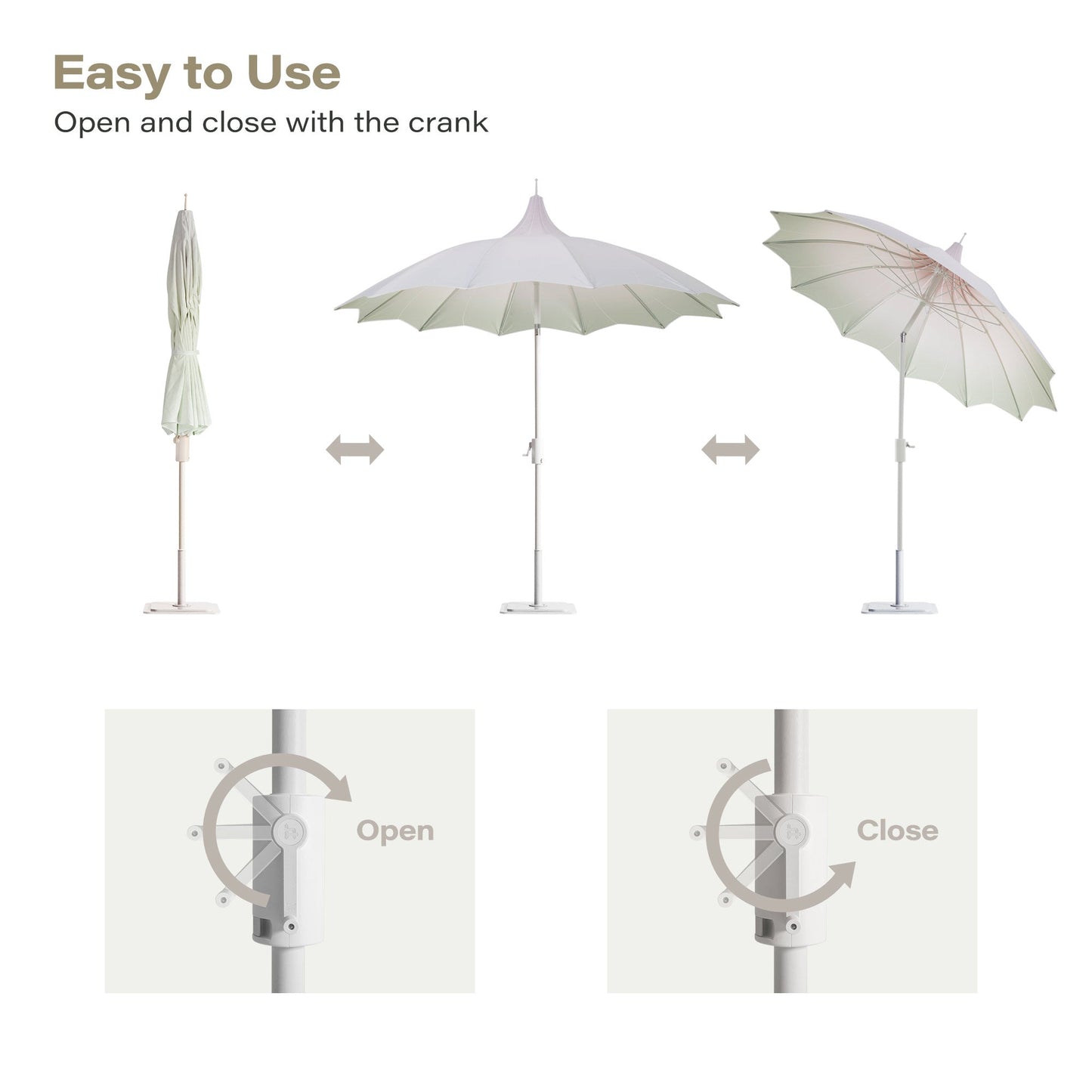 LAUSAINT HOME 9FT  Pergoda Patio Umbrella