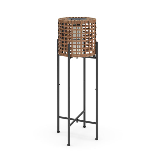 LAUSAINT HOME Solar Powered Outdoor Floor Lamp with Auto On/Off LED Light
