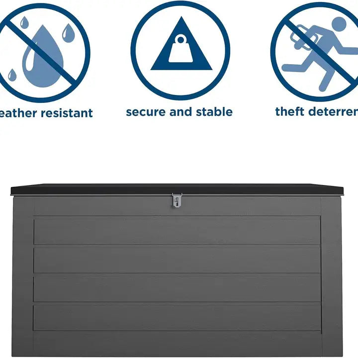 Extra Large Outdoor Patio Storage Deck Box 180 Gallons