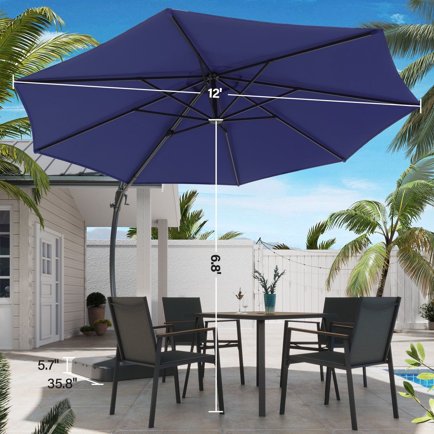 12' Sunbrella ®Cantilever Umbrella